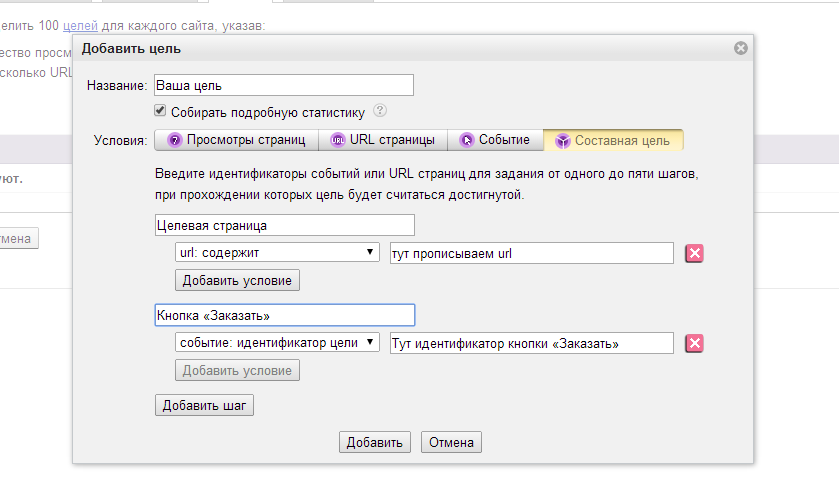 идентификаторы целей